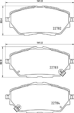 set placute frana,frana disc P 83 171 BREMBO