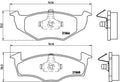 set placute frana,frana disc P 85 025 BREMBO