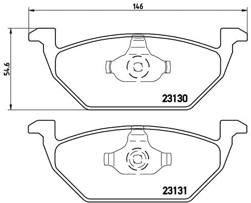 set placute frana,frana disc P 85 041 BREMBO