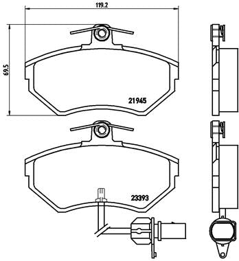 set placute frana,frana disc P 85 044 BREMBO