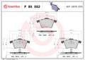 set placute frana,frana disc P 85 062 BREMBO