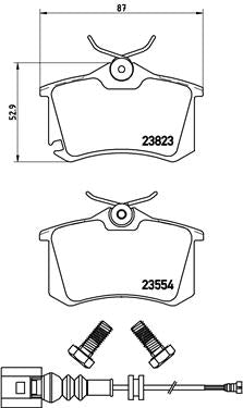 set placute frana,frana disc P 85 066 BREMBO