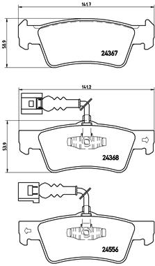 set placute frana,frana disc P 85 068 BREMBO