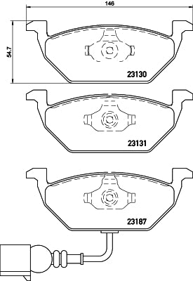 set placute frana,frana disc P 85 072 BREMBO