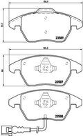 set placute frana,frana disc P 85 075X BREMBO