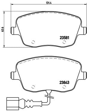 set placute frana,frana disc P 85 077 BREMBO
