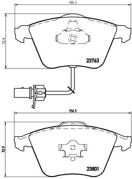 set placute frana,frana disc P 85 084 BREMBO