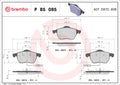 set placute frana,frana disc P 85 085 BREMBO