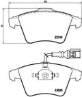 set placute frana,frana disc P 85 090 BREMBO