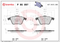 set placute frana,frana disc P 85 097 BREMBO