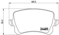set placute frana,frana disc P 85 109X BREMBO