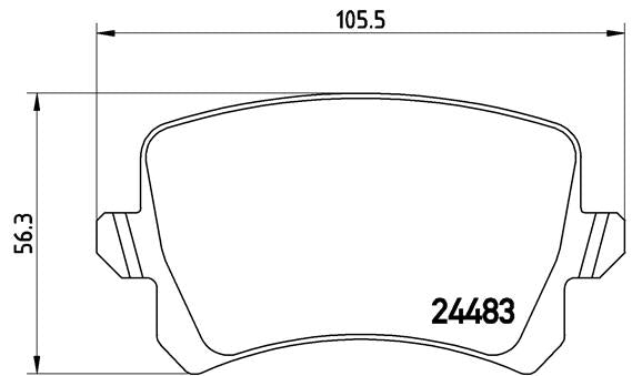 set placute frana,frana disc P 85 109X BREMBO