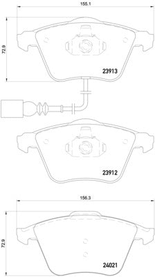 set placute frana,frana disc P 85 129 BREMBO