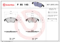 set placute frana,frana disc P 85 145 BREMBO