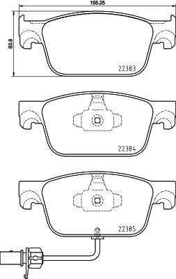 set placute frana,frana disc P 85 153 BREMBO