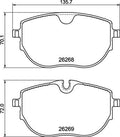 set placute frana,frana disc P 85 187 BREMBO
