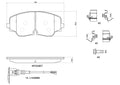 set placute frana,frana disc P 85 193 BREMBO