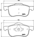 set placute frana,frana disc P 86 016 BREMBO