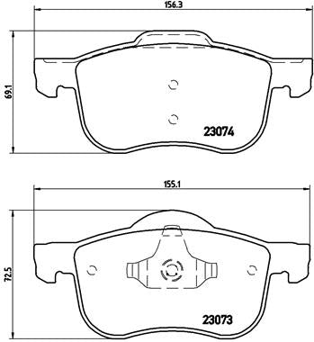set placute frana,frana disc P 86 016 BREMBO