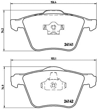 Set placute frana BREMBO P 86 018