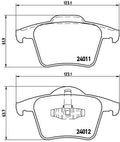 set placute frana,frana disc P 86 019 BREMBO
