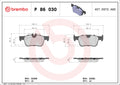 set placute frana,frana disc P 86 030 BREMBO