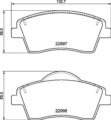 set placute frana,frana disc P 86 033 BREMBO