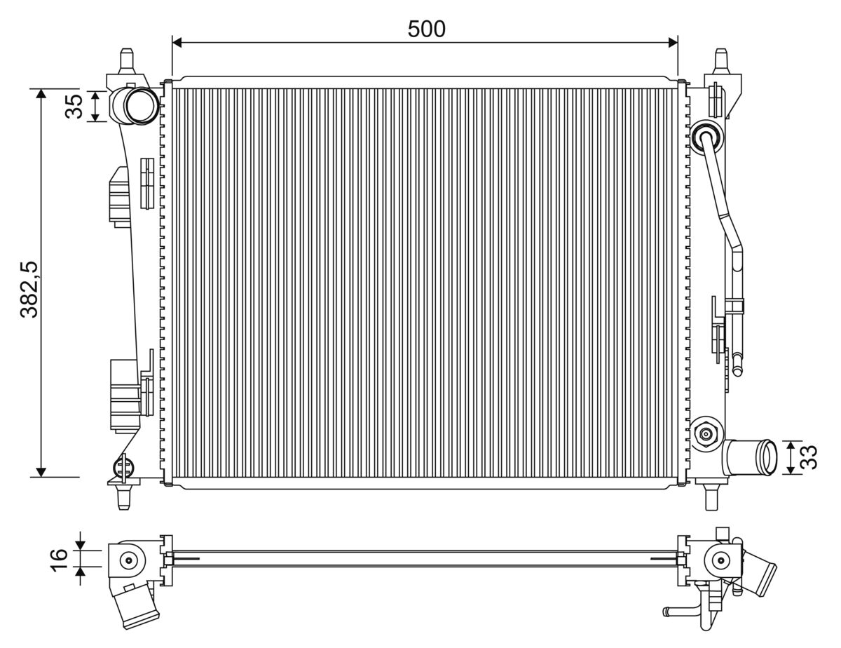 Radiator, racire motor 701342 VALEO