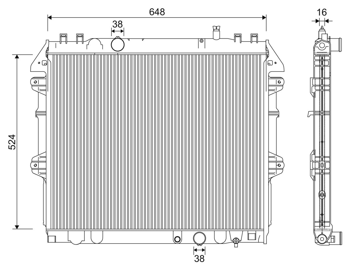 Radiator, racire motor 701345 VALEO
