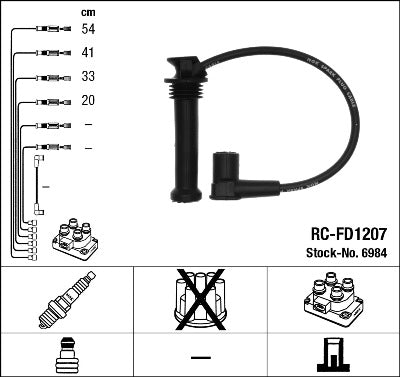 Set fise bujii NGK 6984