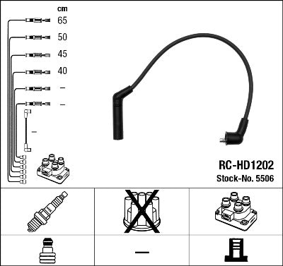 Set cablaj aprinder 5506 NGK