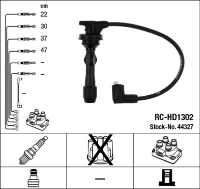 Set cablaj aprinder 44327 NGK