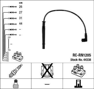 Set cablaj aprinder 44338 NGK