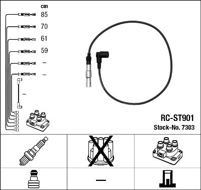 Set cablaj aprinder 7303 NGK