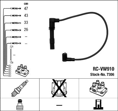 Set cablaj aprinder 7306 NGK