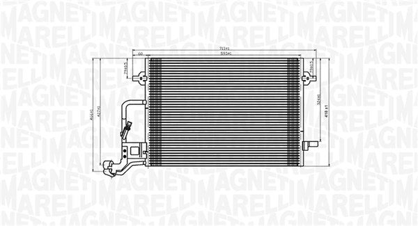 Condensator, climatizare 350203909000 MAGNETI MARELLI