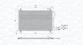 Condensator, climatizare 350203913000 MAGNETI MARELLI