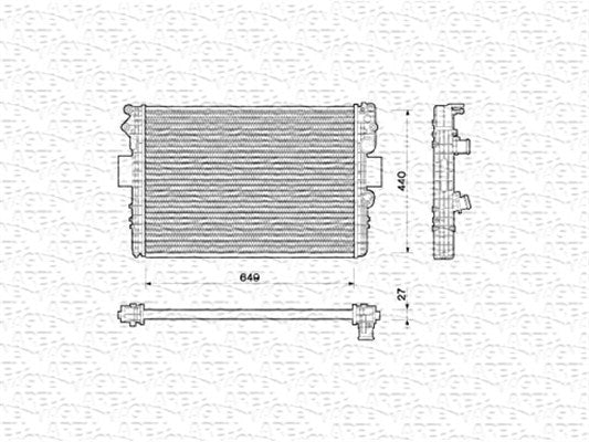Radiator, racire motor 350213169000 MAGNETI MARELLI
