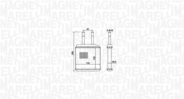 Schimbator caldura, incalzire habitaclu 350218420000 MAGNETI MARELLI
