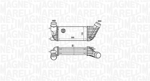 Intercooler, compresor 351319204260 MAGNETI MARELLI