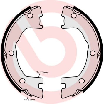 Set saboti frana, frana de mana S A6 508 BREMBO
