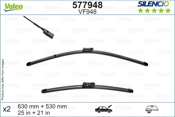 SET STERGATOARE VALEO SILENCIO X.TRM 630/530 MM VF948