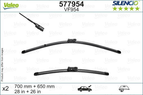 SET STERGATOARE VALEO SILENCIO X.TRM 700/650 MM VF954