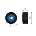 Rola ghidare/conducere, curea transmisie T36518 GATES