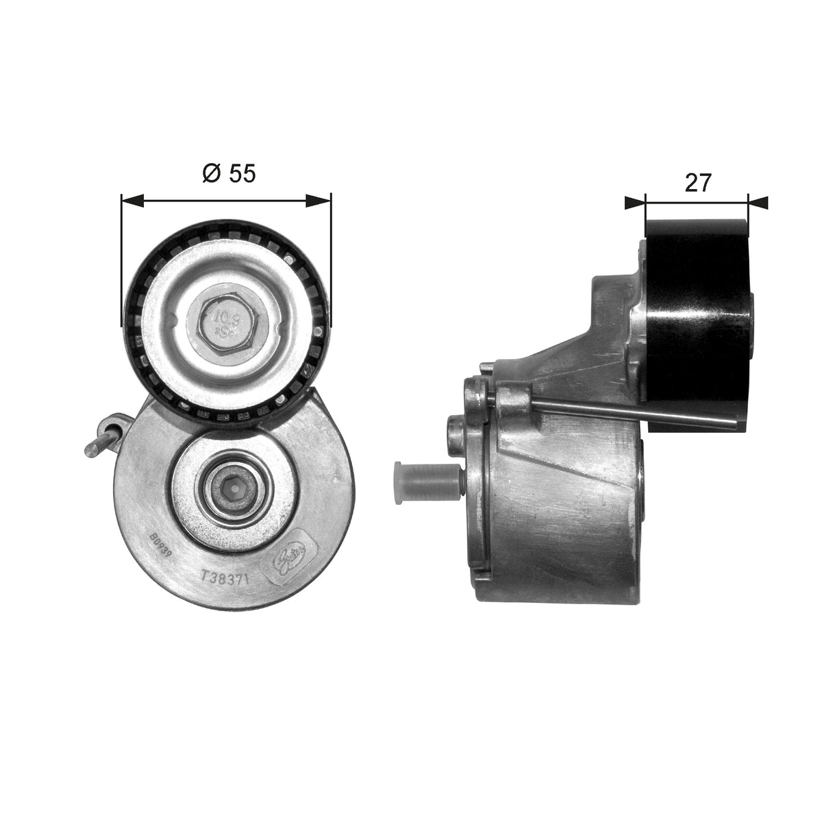 rola intinzator,curea transmisie T38371 GATES