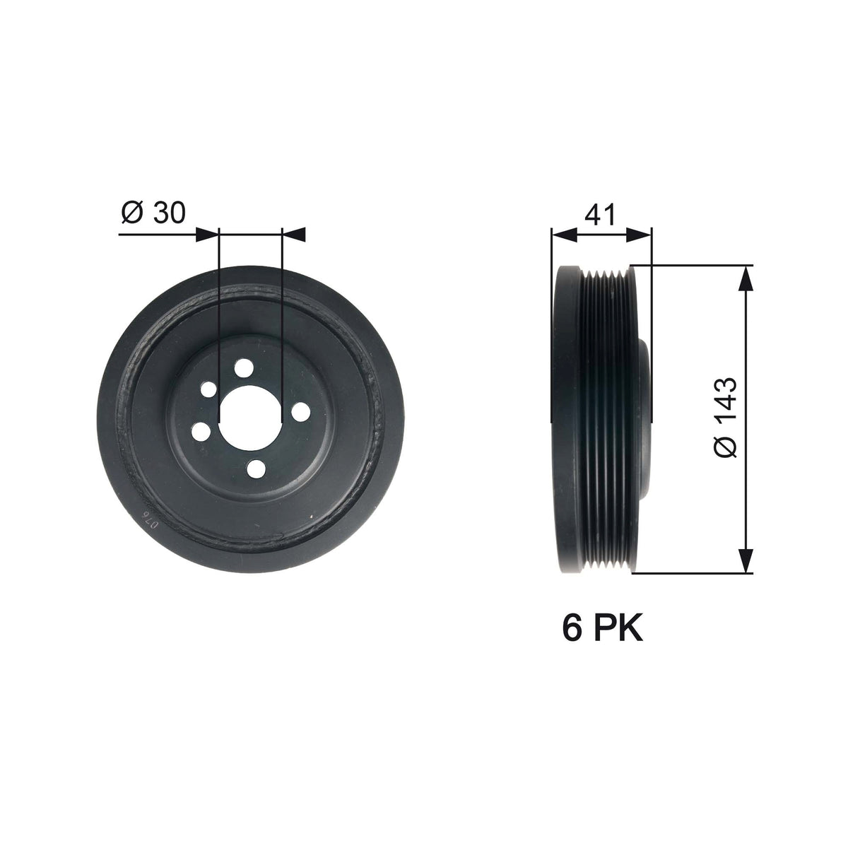 Fulie curea, arbore cotit TVD1001 GATES