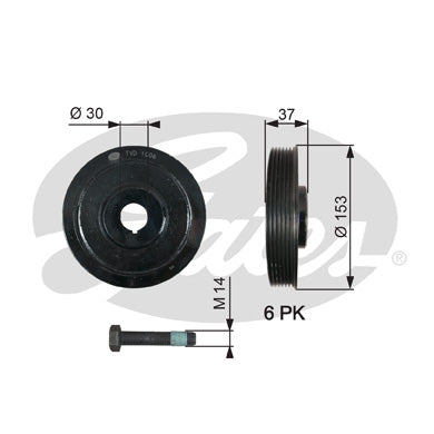 Fulie curea, arbore cotit TVD1006A GATES