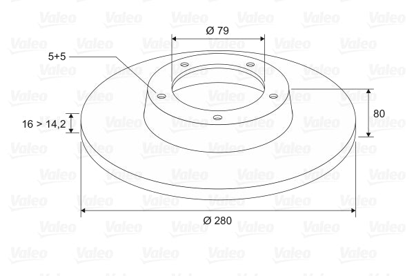 Disc frana 197097 VALEO
