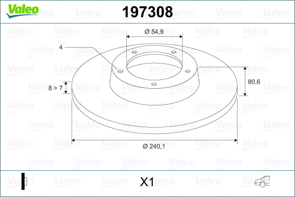 Disc frana VALEO 197308
