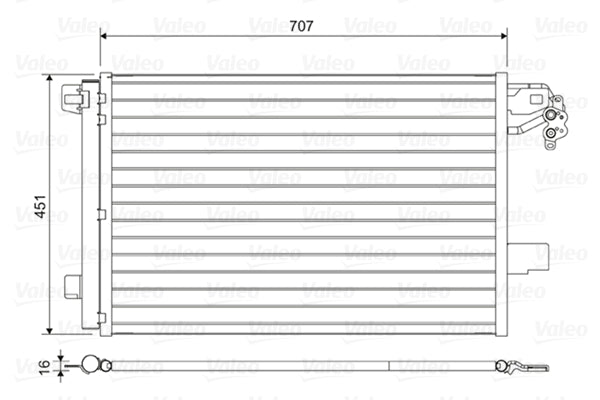 Condensator, climatizare 814461 VALEO